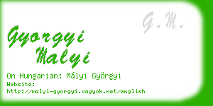 gyorgyi malyi business card
