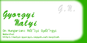 gyorgyi malyi business card